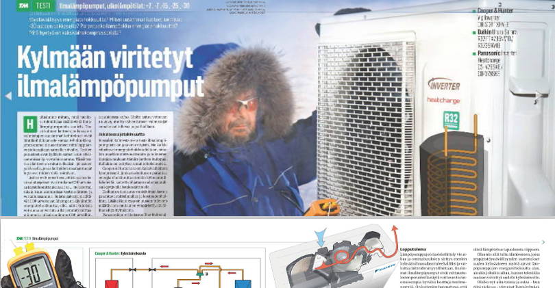 Сooper&Hunter, Panasonic, Daikin, в 2016 году в Финляндии провели тест работы тепловых насосов